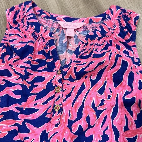 Lilly Pulitzer Girls Coral Shift Dress